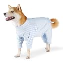 Dog Recovery Suit, Abdominal Wound After Surgery Wear, Anti Licking Bodysuit with Snaps, E-Collar &amp; Cone Alternatives, Long Sleeve Dog Spay Surgical Onesie Prevent Shedding(Medium, Blue)