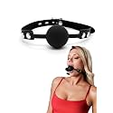 Breathable BDSM Ball Gag - Gagger Mouth Silicone Sex Gag - Couples Bedroom Sexy Accessories, Adjustable Mouth Ball Breathable for Adult
