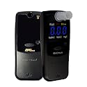 Breathalyzer with 10 Memories and LED Display, Visible at Night. Long Battery Life and Last 350 Test with Alkaline Batteries (Black 1)