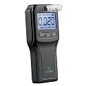 Breathalyzer, Alcohol Tester with Fuel Cell Sensor, Police-Grade Alcohol Breathalyzer Tester for Home Health Use, with 10 Mouthpieces (Black)