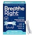 Breathe Right Nasal Strips, Relieves Nasal Congestion, Sm/Med, Clear, 30 ct