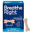 Breathe Right Nasal Strips, Relieves Nasal Congestion, Large, Tan, 30 ct