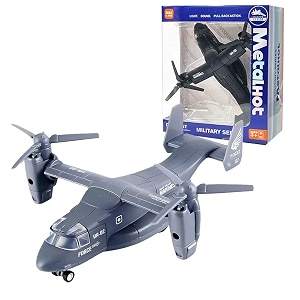 breatoi  1400 scale combat aircraft with light amp sound  premium die-cast model plane v22 type grey