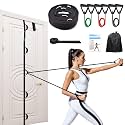 Brebebe Door Anchor Strap for Resistance Bands Exercises, Multi Point Anchor Gym Attachment for Home Fitness, Portable Door Band Resistance Workout Equipment, Easy to Install, Punch-Free, Nail-Free