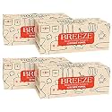 BREEZE BRE036 Kitchen Towel Extra Multipurpose Use Tissue Paper Made of Natural Fibers Soft & Highly Absorbent (Pack of 4, White, Rectangular box)