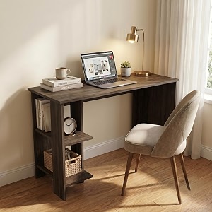 Breeze Minimalist Study Table with 2-Tier Side