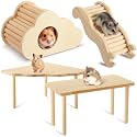 Breezehug 4 Pcs Hamster Cage Accessories Hamster Platform Toy, Cloud