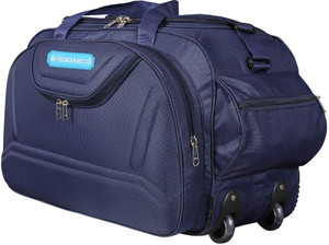 breggabog 60 l strolley duffel bag - 60l echoes-navy blue polyester lightweight cabin size luggage - blue - large capacity