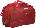 BREGGABOG (Expandable) 60L ECHOES-RED Polyester Lightweight Cabin Size Luggage Duffel With Wheels (Strolley)
