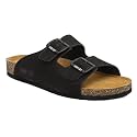 Bregid Men Classic Black Nubuck Sandals 