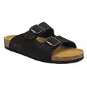 Bregid Men Classic Black Nubuck Sandals 