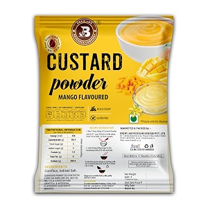 brew lab custard powder mango flavoured  easily blend quick amp easy dessert mix  good source of energy 1 kg