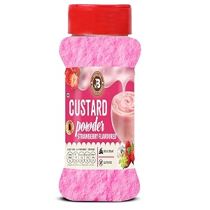 brew lab rich amp creamy strawberry flavour custard powder  good source of energy  100 g