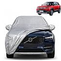 Brezza 100% Waterproof Car Cover | Dustproof Sun Protection Cover | Soft Cotton Lining | Triple Stitched | Mirror Pocket | Antenna Pocket | All Weather Body Cover (Silver with Yellow Piping)