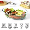 Brezzycloud 650ml Baking Dish Borosilicate Glass Clear Durable, User-Friendly Microwave Safe Bakeware Safe and Oven Safe Glass Dish Tray | Borosilicate Glass Bowl Container | Microwave Oven Safe Baking, Transparent