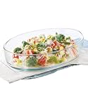 Brezzycloud Baking Dish, 2.2 L, Transparent (2.2 liter, Oval)