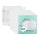 Briartw 2 Cookie Stencil Storage Binder Cover with 100 Pags Stencil Storage Pockets,2 Pockets Per Page, Fit More Stencils,Made Exclusively for Stencils,Die Cuts,Photos,Stamps Within Size 6x6