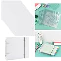 Briartw Cookie Stencil Storage Binder Cover with 20 Pags Stencil Storage Pockets,2 Pockets Per Page, Fit More Stencils,Made Exclusively for Stencils,Die Cuts,Photos,Stamps Within Size 6x6