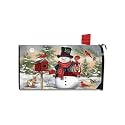Briarwood Lane Winter Mailbox Cover - Oversized - Snowman and Friends Oversized for Winter Mailbox Cover