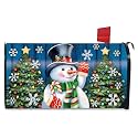 Briarwood Lane Winter Mailbox Cover - Standard Size - Candy Cane Snowman for Winter Mailbox Cover