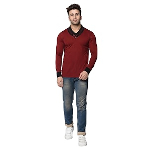 men39s full sleeve shawl maroon pack of 1