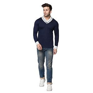 men39s full sleeve shawl navy blue pack of 1