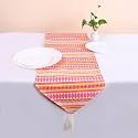 BRICK HOME Aztec Orange Woven Fabric Table Runner with Tassel (13 X 60 Inches)