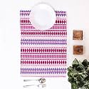 BRICK HOME Aztec Purple Woven Fabric Table Placemats Pack of 6 (12 X 18 Inches)