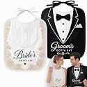 Bride Bib,Bride & Groom Wedding Bibs,Washable Adult Clothing Protector