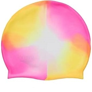 pack of 1 swimming cap soft silicone swim caps for long hair anti slip swimming caps waterproof bathing cap for women youth adult multi color