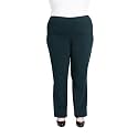 Briggs New York Women’s Plus Size Pull On Dress Pants 4 Pockets Straight Leg Stretchy Office Casual Work Slacks