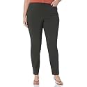 Briggs New York Women’s Plus Size Pull On Dress Pants 4 Pockets Straight Leg Stretchy Office Casual Work Slacks