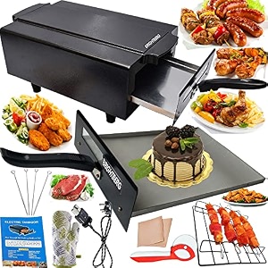 electric tandoor 2000 watt for home kitchen  tandoori roti maker amp grill  stainless steel heating element  metal body  for roti naan pizza paneer tikka kebabs amp barbeque cooking