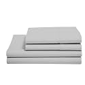 Elastic Fitted Sheet Single Size 39x75 Inch - Soft Fitted Sheet with 2 Pillow case -Fitted Bed Sheets Fits Up to 6 to 8 Inches Drop_Light Grey