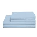 Elastic Fitted Sheet Queen 78x60 inch - Soft Fitted Sheet with 2 Pillow case -Fitted Bed Sheets Fits Up to 6 to 8 Inches Drop_Light Blue