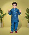 Bright Garments Dresses Boys Festive & Party Kurta, Waistcoat and Pyjama Set (Dark Green Pack of 1)