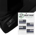 Bright Knight Decals Reflective Flag Sticker, 2" x 1" Blue American Flag Sticker Reflective Mirrored 1 Pair Retro-Reflective Vinyl, Made in USA