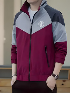 BRIGHT KRAFT Men Colorblock Sports Jacket