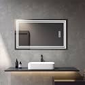 Bright LED Bathroom Mirror 40" x 24" Front Light, 5 Mins Defog, Full HD Reflected, 3 Colors Dimmable, Wall Mounted[Unable to Ship on Weekends, Please Note that]