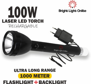 bright light onlite waterproof led 50w flashlight torch emergency table lamp long torch black 17 cm rechargeable
