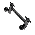 BRIGHT SHOWERS Brass Shower Arm Extender for Rain and Handheld Shower Head, 5 Inch Universal Shower Head Extension Arm, Height &amp; Angle Adjustable, Oil-Rubbed Bronze