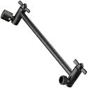 BRIGHT SHOWERS Brass Shower Head Extension Arm for Rain and Handheld Shower Head, 10 Inch Universal Shower Arm Extender, Height &amp; Angle Adjustable, Oil-Rubbed Bronze