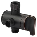 BRIGHT SHOWERS Shower Arm Diverter Valve for Hand held Showerhead and Fixed Spray Head, 3-Way Shower Head Diverter Valve, Oil-Rubbed Bronze