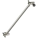 BRIGHT SHOWERS Solid Brass Shower Head Extension Arm, 15 Inch Adjustable