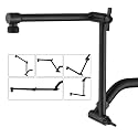 BRIGHT SHOWERS Solid Brass Shower Head Extension Arm, 14 Inch Adjustable