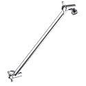BRIGHT SHOWERS Solid Brass Shower Head Extension Arm, 15 Inch Adjustable