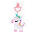 Bright Starts SootheMate Plush Baby Teether Toy, Unicorn, Detachable Pacifer-Shaped Teether for Newborns &amp; Up