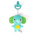 Bright Starts SootheMate Plush Elephant Teether Toy with Detachable Silicone Teether, Unisex, Newborns &amp; Up