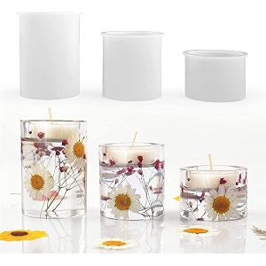 3 pc pillar tealight cylinder shape candle holder resin molds siliconeround sphere ball shaped tea light candle holder silicone molds for resin pillar tea light holder mold
