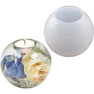 big tealight candle holder resin molds siliconeround sphere ball shaped tea light candle holder silicone molds for resin 105x94 cms